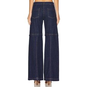 AMANDA UPRICHARD Brady Jeans Wide Leg Stretch Straight Fit Rigid Denim Small 31”
